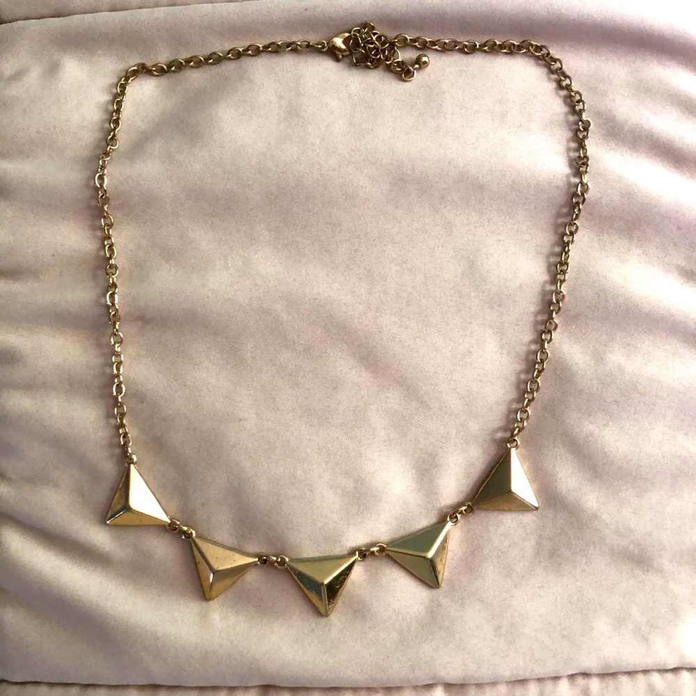 Gold triangle necklace